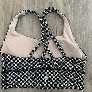 Lululemon Checkered Black and White Sports Bra